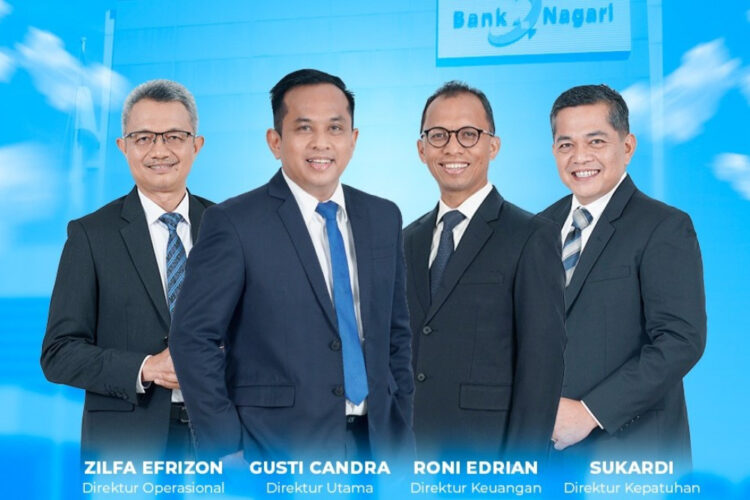 Para direksi Bank Nagari. Bank  kebanggaan masyarakat Sumbar ini kembali menghadirkan Program Promosi Spesial Bulan Inklusi Keuangan kepada nasabah ASN, pegawai, serta pensiunan pada 1 Oktober sampai 30 November 2024. DOK AFRIANITA