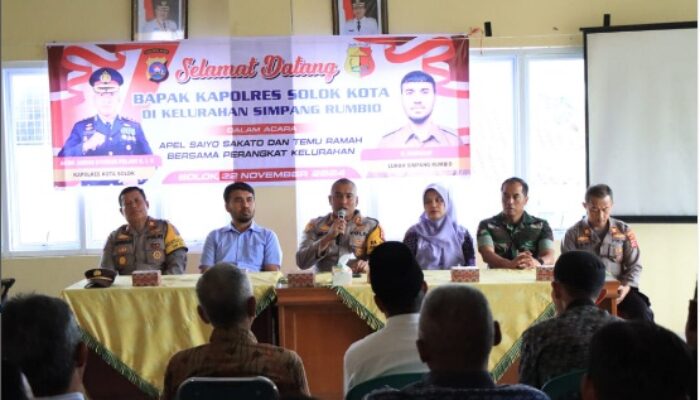 Program Apel Saiyo Sakato, Kapolres Kota Solok Telah Kunjungi 13 Kelurahan