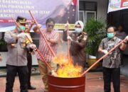 Kejari Padang Panjang Musnahkan Sejumlah Barang Bukti Perkara TPU