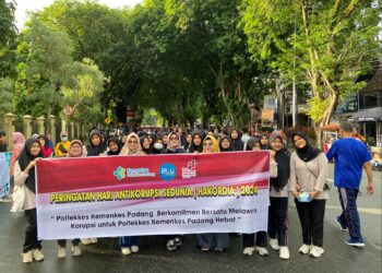Peringatan Hari Anti Korupsi Sedunia, Poltekkes Kemenkes Padang Sampaikan Pesan di CFD