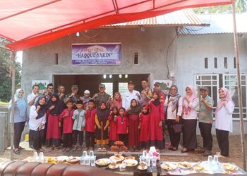 Renovasi TPQ/TPSQ Haqqul Yaqin Batu Balang Kabupaten Lima Puluh Kota rampun usai menerima bantuan dari Dandim 0306/50 Kota