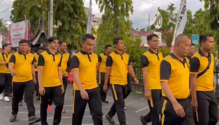 Jaga Kebugaran Personel, Polres Solok Kota Gelar Olahraga Bersama