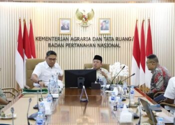 Bahas Intergrasi Data Pertanahan dan Pertanian, Menteri Nusron Terima Audiensi Wamentan Sudaryono