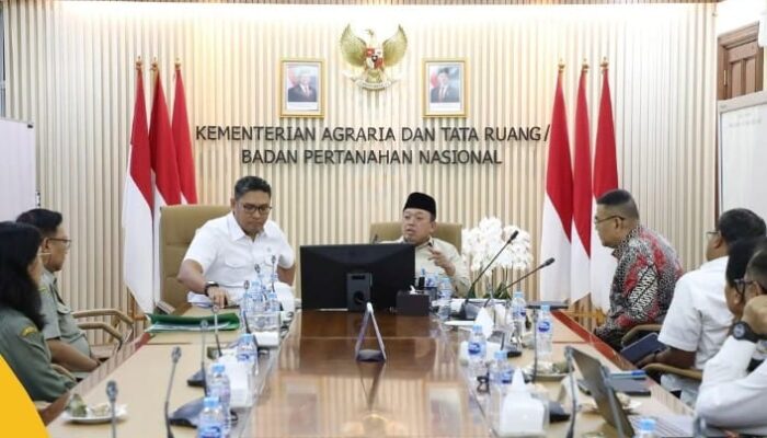 Bahas Intergrasi Data Pertanahan dan Pertanian, Menteri Nusron Terima Audiensi Wamentan Sudaryono