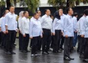 Meskipun Hujan, Kepala Daerah dari Sumbar Tetap Semangat Ikuti Gladi Bersih