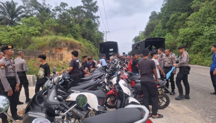 Satlantas Polres Sijunjung Kandangkan 49 Unit Sepeda Motor