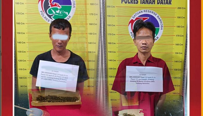 Lintau Darurat Narkoba, Polisi Tangkap Dua Pelaku Narkoba di Nagari Buo