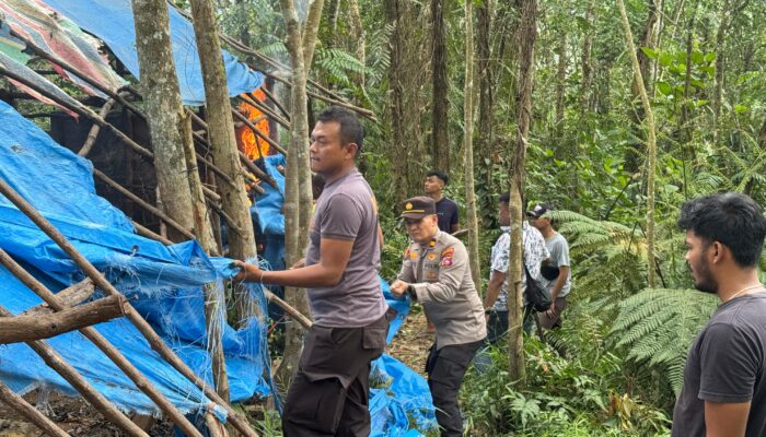 Polres Solok Selatan Tertibkan Lokasi Tambang Emas Ilegal