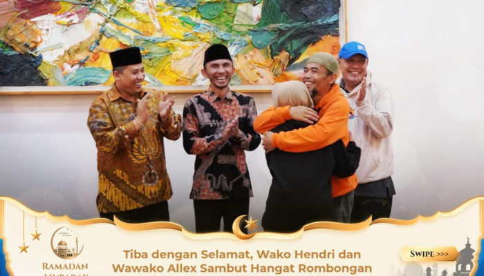 Wako Hendri dan Wawako Allex Sambut Rombongan “Mama Papa Mudik Gratis”