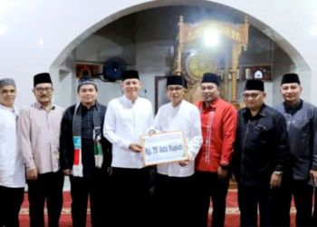 Bupati Pasaman Pimpin Tim Safari Ramadan di Masjid Raya Alahan Mati