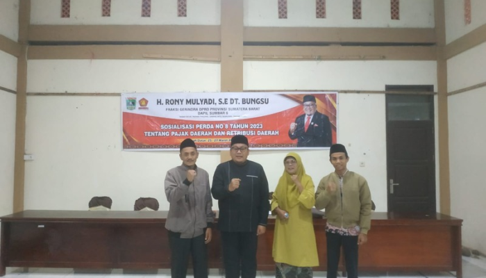 Ronny Mulyadi Sosialisasi Perda Pajak dan Retribusi Daerah di Kecamatan Batipuh