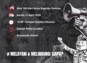 Aksi Gerakan Masyarakat Sipil Kritik 100 Hari Kerja Kapolda Sumbar