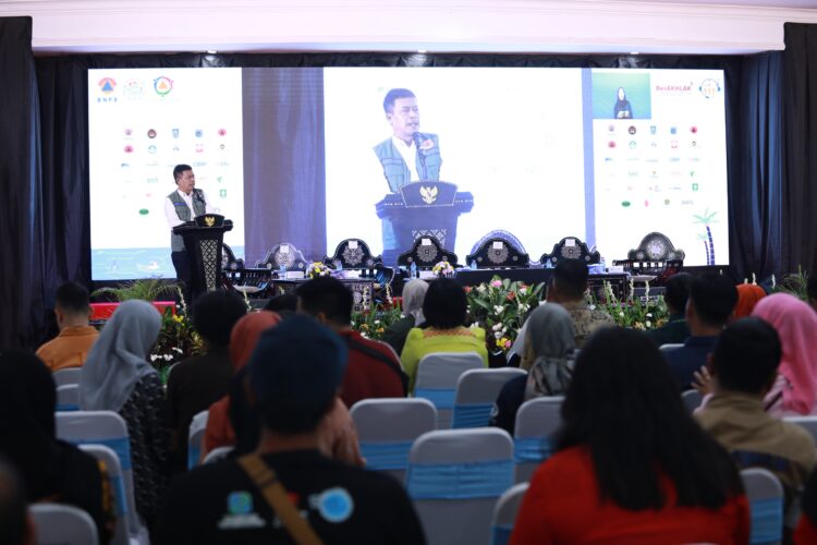 Talkshow Peran Lembaga Usaha dalam Pembelajaran Gempa Lombok pada rangkaian kegiatan HKB 2025, di Graha Bakti Praja, Kantor Gubernur Nusa Tenggara Barat, Minggu (27/4).  Kegiatan ini dihadiri oleh berbagai jaringan lembaga usaha yang aktif dalam penanggulangan bencana di Indonesia. IST