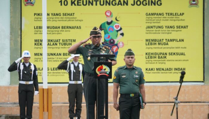 Penghormatan Terhadap Nilai-Nilai Kebangsaan, Korem 032/Wirabraja Gelar Upacara Bendera Bulanan