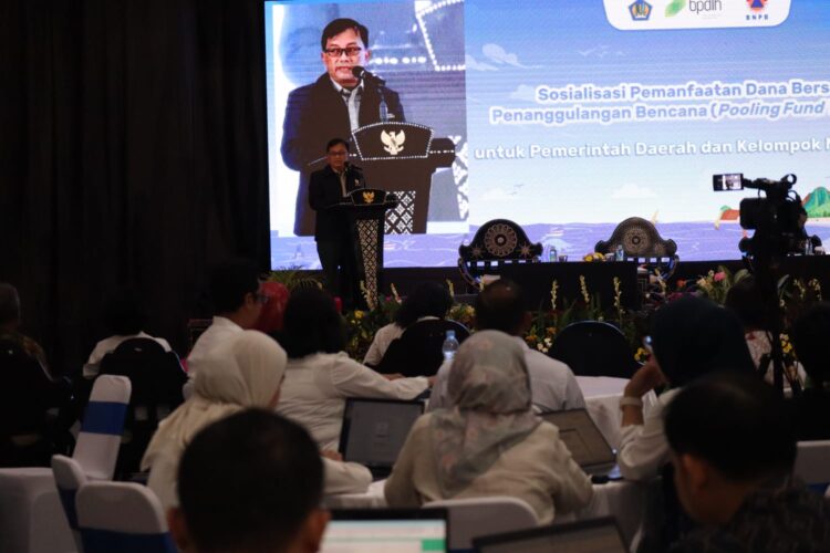 Pembukaan sosialisasi Pemanfaatan Dana Bersama Penanggulangan Bencana (Pooling Fund Bencana) yang berlangsung sebagai rangkaian kegiatna Hari Kesiapsiagaan Bencana 2025. Kegiatan berlangsung di Graha Bakti Praja, Kantor Gubernur Nusa Tenggara Barat, Kota Mataram, NTB, Senin (28/4). IST