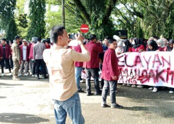 Mahasiswa Undhari Demo Damai Tuntut Peningkatan Layanan RSUD Sungai Dareh