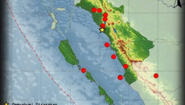 BMKG Padang Panjang Catat 14 Gempa Bumi di Sumbar Selama Sepekan