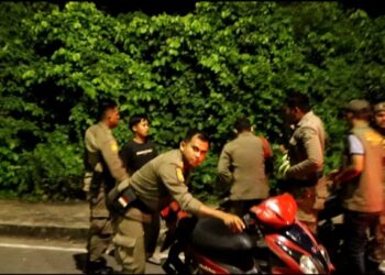 Tiga Motor Diamankan Satpol PP Padang Saat Razia Balap Liar di Air Pacah