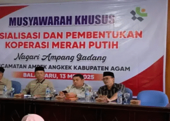 45 Koperasi Merah Putih di Agam Sudah Terbentuk