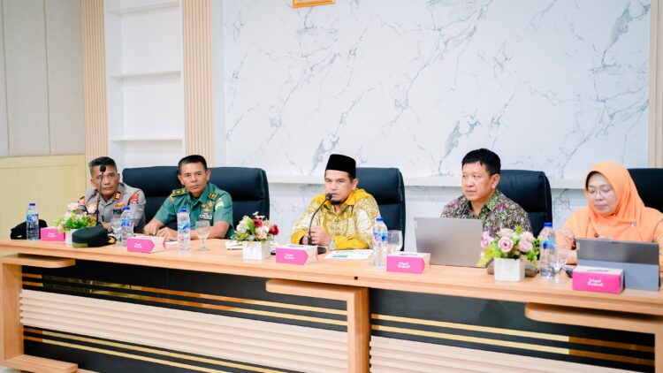 Wakil Bupati Solok Candra, diskusi strategis bersama Kepala  Divisi Perolehan Tanah Badan Bank Tanah Yagus Suyadi dalam rangka memperkuat sinergi proses bisnis Badan Bank Tanah. IST