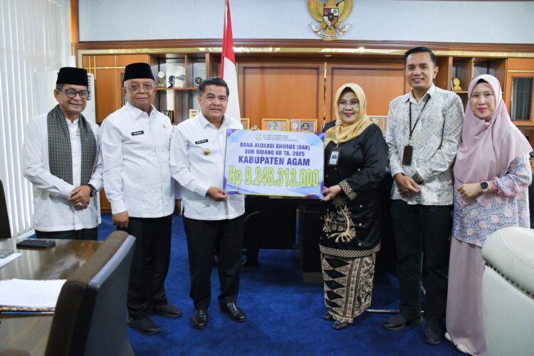 Pemerintah Kabupaten Agam memperoleh Dana Alokasi Khusus (DAK) sebesar Rp9,2 miliar lebih dari Kemendukbangga. IST