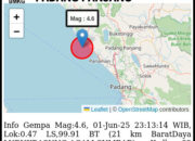 Gempa Magnitudo 4,2 Guncang Sumbar, Getaran Dirasakan Cukup Kuat di Padang