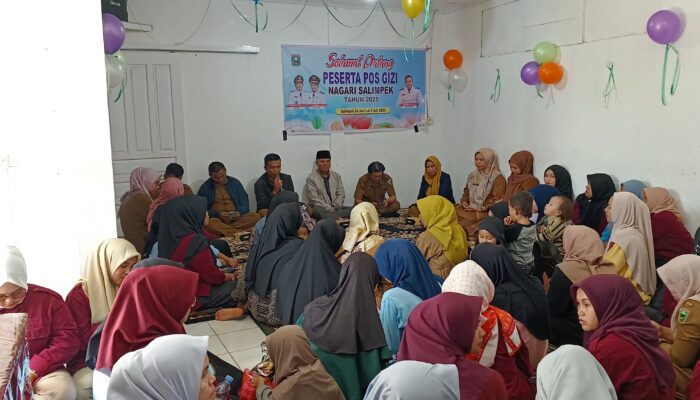 Pertahankan Zero Stunting, Pemnag Salimpek Resmikan Pos Gizi