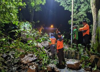 Longsor Tebing Batu di Ponorogo, Dua Pengendara Motor Selamat