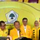 Sekjen DPP Partai Golkar, M. Sarmuji, saat diwawancarai usai pembukaan Musda XI Golkar Sumbar di salah satu hotel di Kota Padang, Senin (30/6/2025). (FARDIANTO)