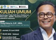 Dony Oskaria Ajak Unand Kolaborasi Bangun Triple Helix Baru Bersama BUMN dan Danantara