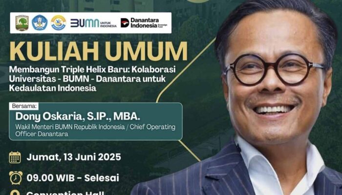 Dony Oskaria Ajak Unand Kolaborasi Bangun Triple Helix Baru Bersama BUMN dan Danantara