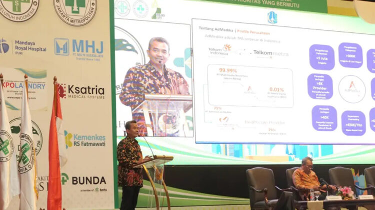 Direktur Marketing & Bisnis AdMedika Muhamad Nasrun Ihsan saat menjadi pembicara dalam kegiatan Seminar & Workshop perhimpunan rumah sakit di Hotel Bidakara, Jakarta, beberapa waktu yang lalu.