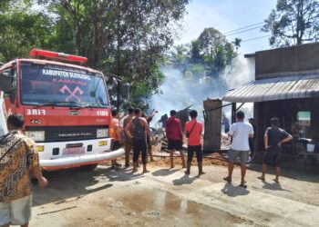 Musibah Kebakaran Di Muaro Takung, Dua Unit Rumah dan Dua Unit Motor Ludes Terbakar