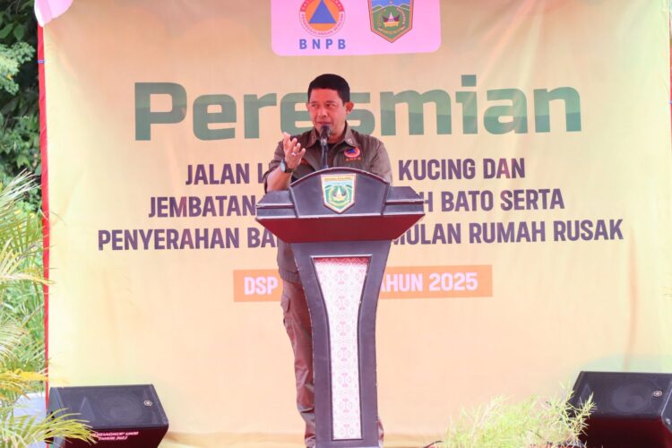 Kepala BNPB Letjen TNI Dr. Suharyanto hadir di Kota Padang Panjang untuk meresmikan jalan dan jembatan di Kecamatan Padang Panjang, Kota Padang Panjang, Jumat (4/7).