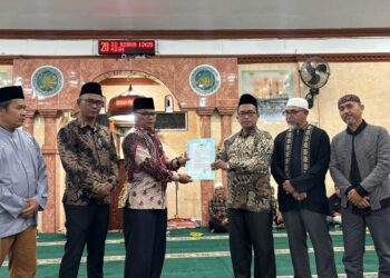 Terima SK Baru, Pengurus Masjid Jami Nurul Huda Siap Makmurkan Masjid