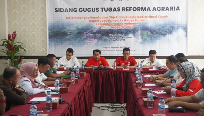 Tim GTRA Padang Pariaman Gelar Sidang Bahas Calon Subjek dan Objek Redistribusi Tanah