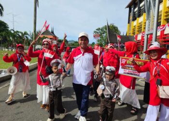 Ribuan Murid RA dan TK Kota Padang Ikuti Pawai Kerukunan 