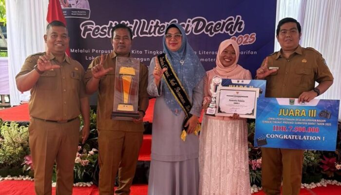Nagari Ujung Gading Harumkan Pasbar, Raih Juara 3 Lomba Perpustakaan Sumbar 2025