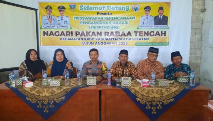 Bahas Usulan Pembangunan, Nagari Pakan Rabaa Tengah Gelar Musrenbang 2026