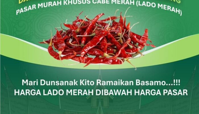 Cabai Merah Murah Bakal Hadir di CFD Padang Minggu Ini