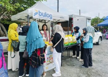 GPM di Kantor Lurah Pampangan Ramai Pengunjung, Beras SPHP Laris Manis