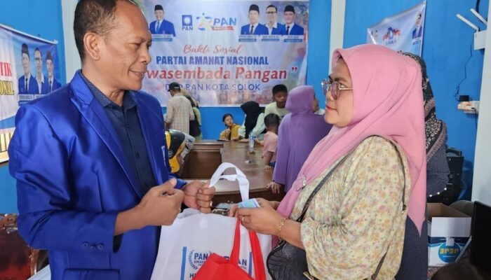 Dorong Swasembada Pangan, PAN Kota Solok Bagikan Tiga Ton Beras dan 1.500 Paket Sembako