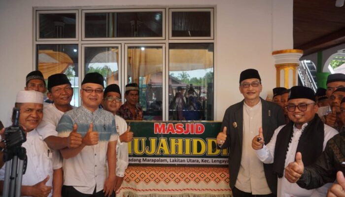 Bupati Pessel Resmikan Masjid Mujahiddin, Simbol Kebersamaan Masyarakat Lakitan Utara