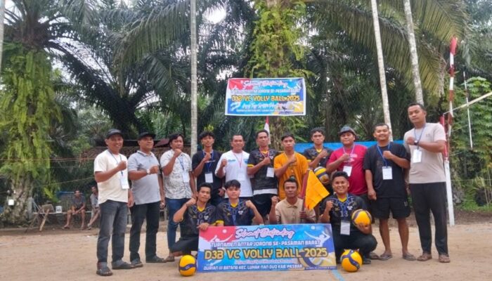 Turnamen Volly Ball D3B Cup 1 Nagari Koto Baru Pasbar Berjalan Sukses