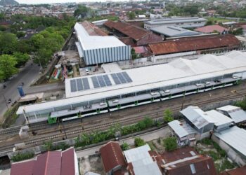 Stasiun Padang dipotret dari atas. IST