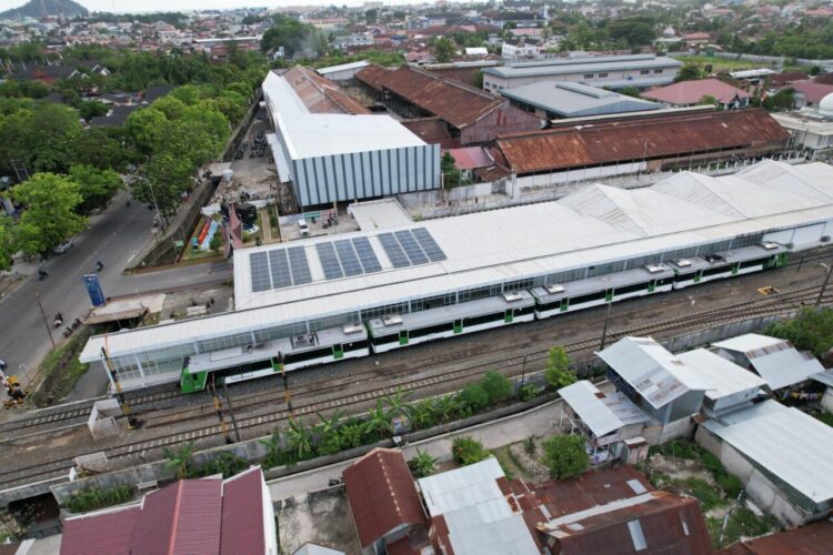Stasiun Padang dipotret dari atas. IST
