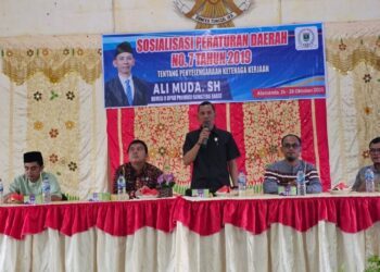 Ali Muda Sosialisasikan Perda Ketenagakerjaan di Nagari Bunuik