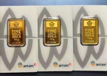 Harga Emas Antam Turun Jadi Rp2,23 Juta per Gram