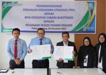 BPJS Kesehatan Cabang Bukittinggi Perkuat Kerja Sama dengan Kejari Padang Panjang