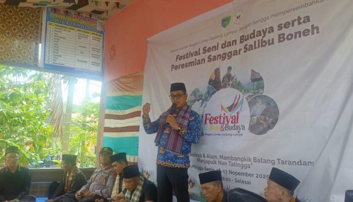 Wabup Risnaldi Tutup Festival Seni dan Budaya di Limau Gadang Lumpo